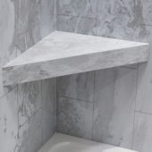 Iced Pewter Shower Bench 26x18.63x3 | Glens Falls Tile & Supplies