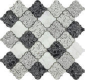 Lantern Terrazzo Marble White Grey Black Mix Mosaic | Glens Falls Tile & Supplies
