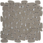 Light Grey Sliced Reconstituted Pebble Interlocking Mosaic | Glens Falls Tile & Supplies