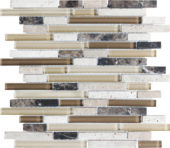 Linear Cappuccino Mosaic | Glens Falls Tile & Supplies