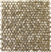 Medium Hexagon Gold Aluminum Mosaic | Glens Falls Tile & Supplies