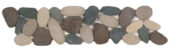 Mix Color Xl Sliced Matte Pebble Interlocking Border | Glens Falls Tile & Supplies