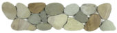 Mix Golden Sliced Matte Pebble Interlocking Border | Glens Falls Tile & Supplies