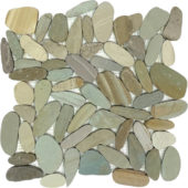 Mix Golden Sliced Matte Pebble Interlocking Mosaic | Glens Falls Tile & Supplies