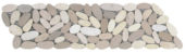 Mix White/Beige Sliced Matte Pebble Interlocking Border | Glens Falls Tile & Supplies