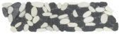 Mix White/Black Sliced Matte Pebble Interlocking Border | Glens Falls Tile & Supplies