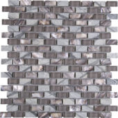 Mother Of Pearl Glass Marble Taupe Grey Mix Brick Mosaic | Glens Falls Tile & Supplies