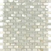 Mother Of Pearl Glass Marble White Mix Brick Mosaic | Glens Falls Tile & Supplies