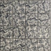 Palmtree Glazed Ceramic 3"X3" Black & White Mosaic | Glens Falls Tile & Supplies