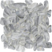 Reconstituted Stone Pebble Light Grey Mix Matte Interlocking Mosaic | Glens Falls Tile & Supplies
