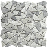 Reconstituted White Grey Mix Mini Opus Stone Mosaic | Glens Falls Tile & Supplies