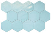 Ronda 5.5X6.3” Blue Hexagon | Glens Falls Tile & Supplies