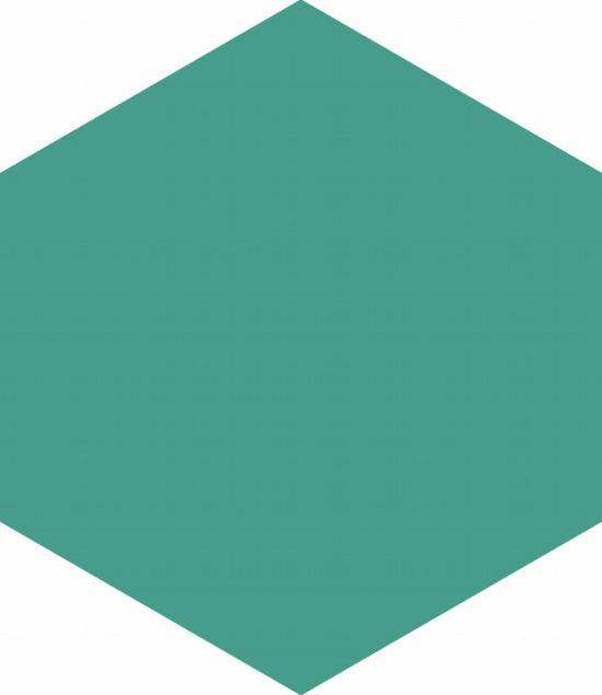 Ronda 5.5X6.3” Teal Hexagon | Glens Falls Tile & Supplies