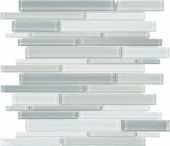 Shades Of Grey Blend Random Strip Mosaic | Glens Falls Tile & Supplies