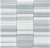 Shades Of Grey Blend Stacked Mosaic | Glens Falls Tile & Supplies