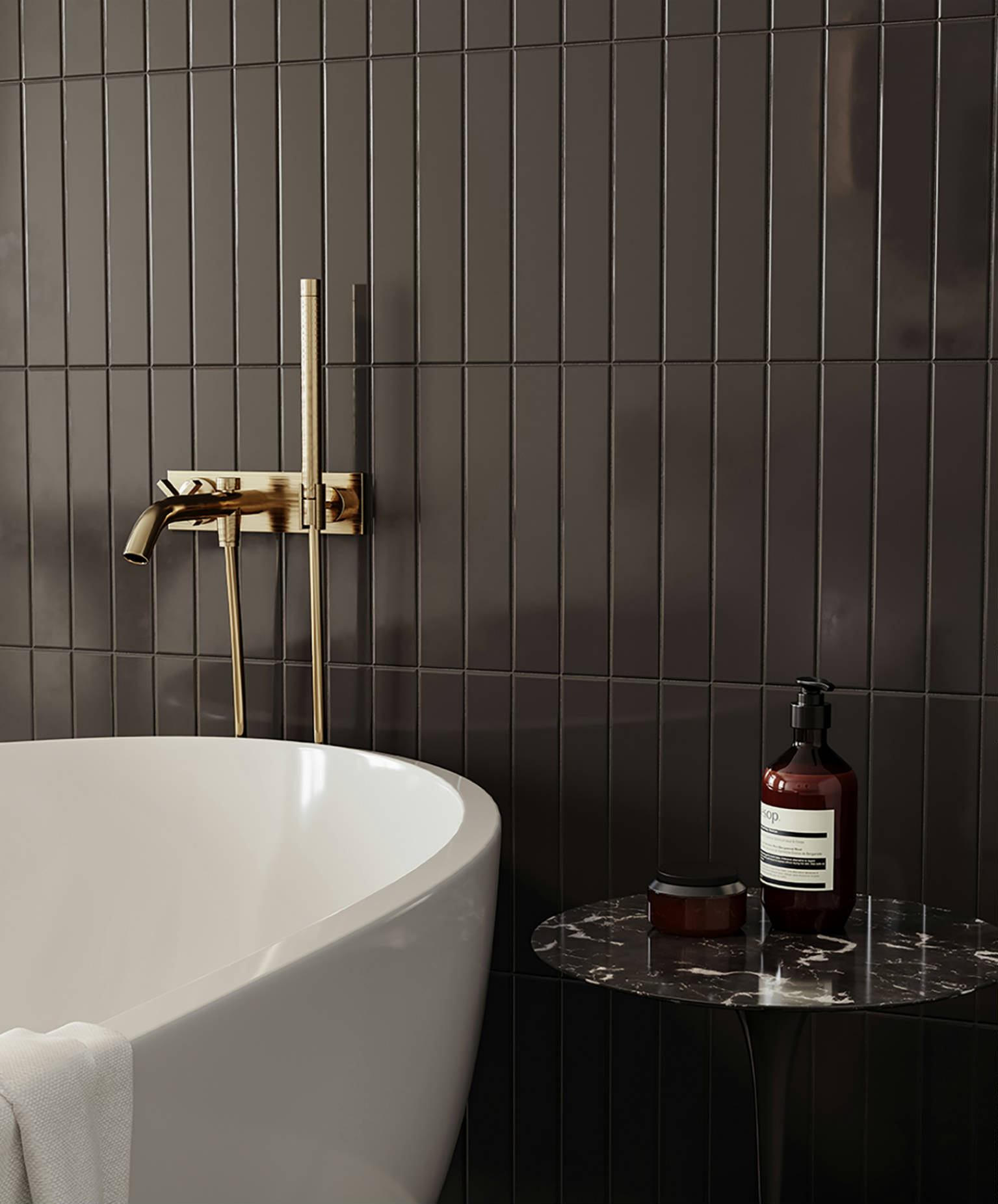 Traditions Retro Black Glossy 2x12  | Glens Falls Tile & Supplies