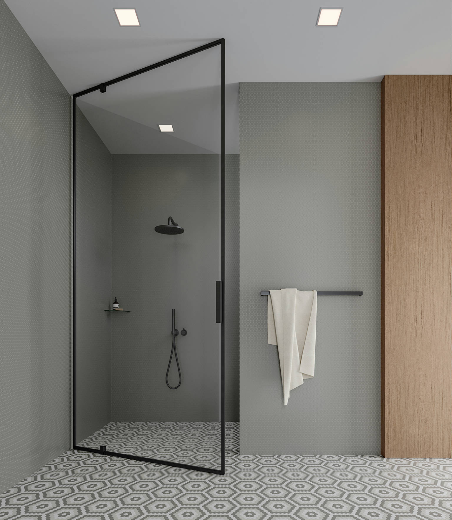 Traditions Taupe Matte 1in Hex Mosaic 2 | Glens Falls Tile & Supplies