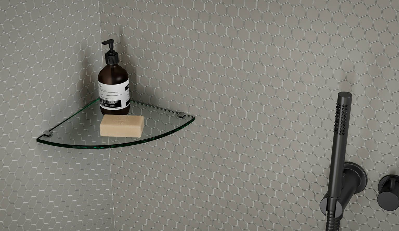 Traditions Taupe Matte 1in Hex Mosaic | Glens Falls Tile & Supplies