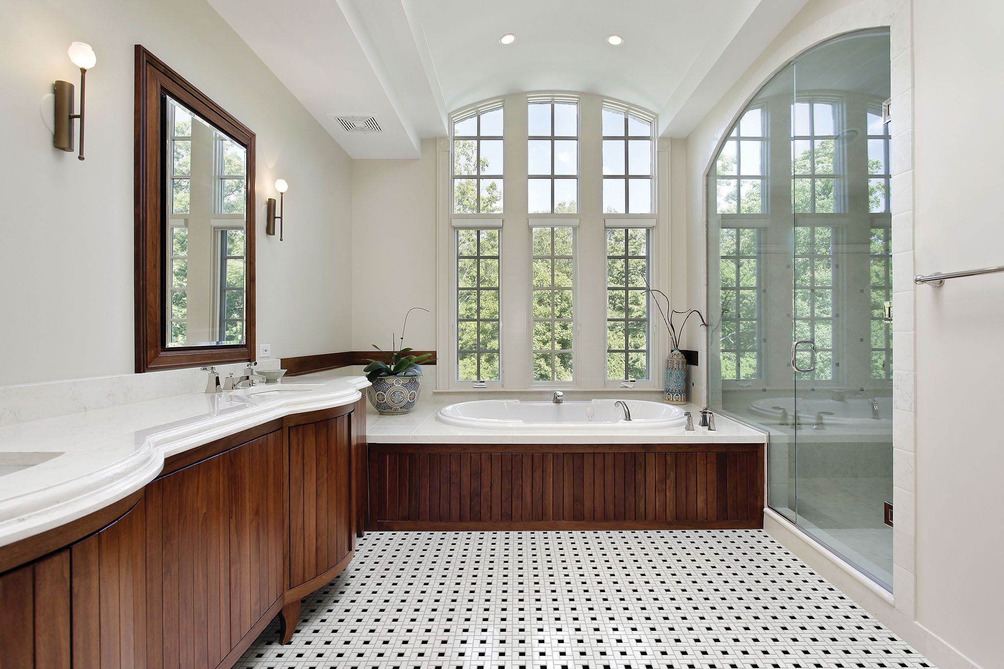 Traditions White W/Retro Black Matte Basketweave Mosaic | Glens Falls Tile & Supplies