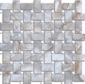 Treasure Blue Dream Onyx Polished Basketweave Mosaic | Glens Falls Tile & Supplies