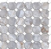 Treasure Blue Dream Onyx Polished Octagon/Dot Mosaic | Glens Falls Tile & Supplies