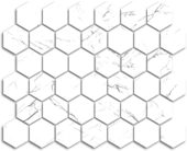 Treasure Ice White Marble 2x2 Polished Hexagon Mosaic | Glens Falls Tile & Supplies