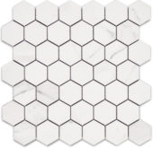 Treasure Statuario 2x2 Polished Hexagon Mosaic | Glens Falls Tile & Supplies