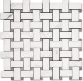 Treasure Statuario Polished Basketweave Mosaic | Glens Falls Tile & Supplies