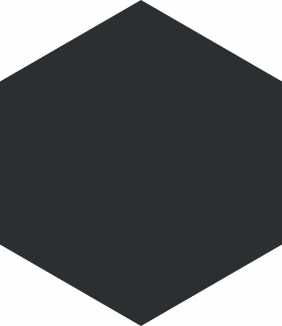 Vida 5.5X6.3” Black Hexagon | Glens Falls Tile & Supplies