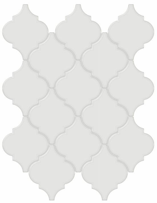 Vintage Grey Glossy Arabesque Mosaic | Glens Falls Tile & Supplies