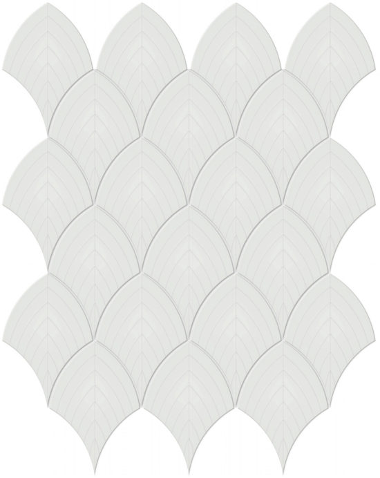 Vintage Grey Glossy Scallop Mosaic | Glens Falls Tile & Supplies