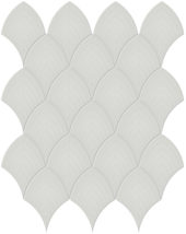 Warm Grey Glossy Scallop Mosaic | Glens Falls Tile & Supplies
