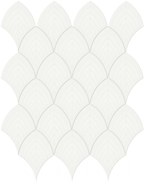 White Glossy Scallop Mosaic | Glens Falls Tile & Supplies