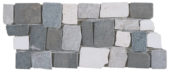 White Light & Dark Grey Cubic Marble Opus Interlocking Border | Glens Falls Tile & Supplies