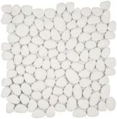 White Reconstituted Pebble Interlocking Mosaic | Glens Falls Tile & Supplies