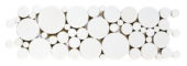 White Reconstituted Round Mosaic Interlocking Border | Glens Falls Tile & Supplies