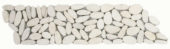 White Sliced Matte Pebble Interlocking Border | Glens Falls Tile & Supplies