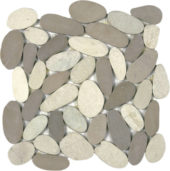 White/Beige Xl Sliced Matte Pebble Interlocking | Glens Falls Tile & Supplies