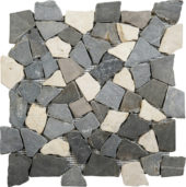 White/Grey/Black Opus Interlocking Mosaic | Glens Falls Tile & Supplies