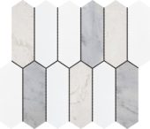 2"x6" Picket White Grey Beige Marble Mix | Glens Falls Tile & Supplies