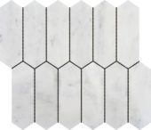 2"x6" Picket White Grey Marble | Glens Falls Tile & Supplies