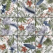 4"x4" Floral Palm Multicolor Mosaic | Glens Falls Tile & Supplies