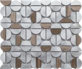 Aluminum & Marble Semi Circle 19 Brown | Glens Falls Tile & Supplies