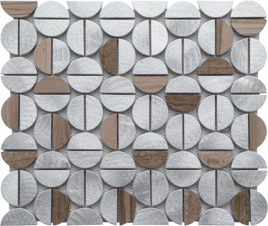 Aluminum & Marble Semi Circle 19 Brown | Glens Falls Tile & Supplies
