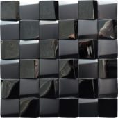 Black 3D Metal Mix Finish 2"x2" 11.5"x11.5" | Glens Falls Tile & Supplies