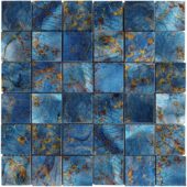 Blue Aluminum 2"x2" Mix Mosaic | Glens Falls Tile & Supplies