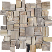 Cubic Fossil Wood Stone Mosaic | Glens Falls Tile & Supplies