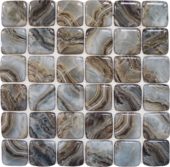 Glass Square Grey Beige Mix Marble Pattern Mix Mosaic | Glens Falls Tile & Supplies