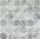 Glass Square Light Grey Marble Pattern Mix Mosaic | Glens Falls Tile & Supplies