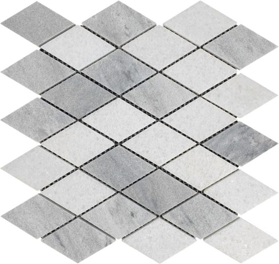Grey White Multicolor Marble Diamond Honed 11.4″x11.3″